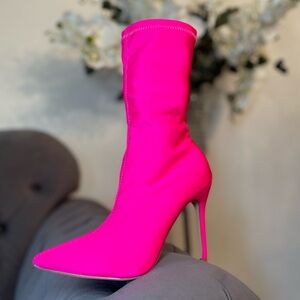 Pink Booties only worn once!